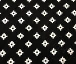 Black Background Small Mosaic Patterned Fabric - Image 6