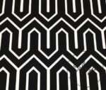 Black Fabric with Geometric Mountain Pattern - Image 3