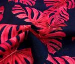 Black Fabric with Pink Camel Sole Pattern - Image 3