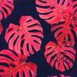 Black Fabric with Pink Camel Sole Pattern