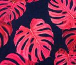 Black Fabric with Pink Camel Sole Pattern - Image 4