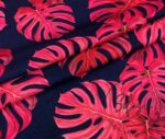 Black Fabric with Pink Camel Sole Pattern - Image 8