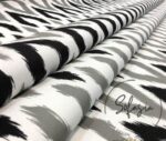 Black Gray Baklava Ikat Fabric - Image 7