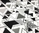 Black Gray Triangles Patterned Fabric - Image 5