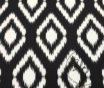 Black Ground Ikat Fabric