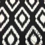 Black Ground Ikat Fabric