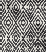 Black Ikat Patterned Digital Sofa Fabric - Image 4