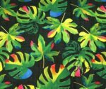 Black Linen Camel Sole Patterned Fabric - Image 3