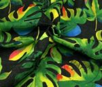 Black Linen Camel Sole Patterned Fabric - Image 4