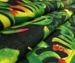 Black Linen Camel Sole Patterned Fabric - Image 5