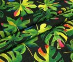 Black Linen Camel Sole Patterned Fabric - Image 6