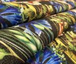Black Linen Spikes Patterned Fabric - Image 9