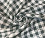 Black Mulberry Small Gingham Patterned Fabric - Image 3