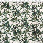Black Olive Patterned Sofa and Curtain Fabric
