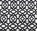 Black Ottoman Patterned Fabric on White