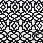 Black Ottoman Patterned Fabric on White