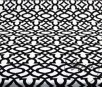 Black Ottoman Patterned Fabric on White - Image 5