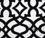 Black Ottoman Patterned Fabric on White - Image 6