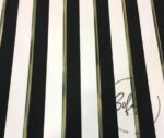 Black Striped Oil Painting Effect Fabric - Image 3