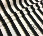 Black Striped Oil Painting Effect Fabric