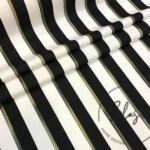 Black Striped Oil Painting Effect Fabric