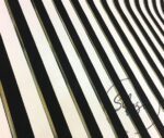 Black Striped Oil Painting Effect Fabric - Image 4
