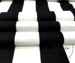 Black White 8cm Thick Striped Fabric - Image 6