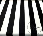 Black White 8cm Thick Striped Fabric - Image 7