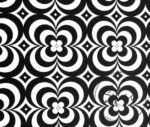 Black White Geometric Vintage Patterned Fabric