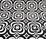 Black White Geometric Vintage Patterned Fabric - Image 4