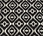 Black White Ikat Fabric