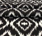 Black White Ikat Fabric - Image 6