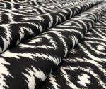 Black White Ikat Fabric - Image 7