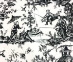 Black White Japanese Tile Cushion Fabric - Image 3
