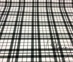 Black White Modern Plaid Fabric - Image 3