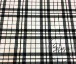 Black White Modern Plaid Fabric