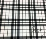Black White Modern Plaid Fabric - Image 4