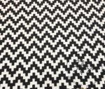 Black White Pixel Zigzag Fabric