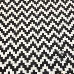 Black White Pixel Zigzag Fabric