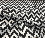 Black White Pixel Zigzag Fabric - Image 5