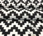 Black White Pixel Zigzag Fabric - Image 6