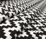 Black White Pixel Zigzag Fabric - Image 7