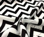 Black White Zigzag Upholstery Fabric - Image 5