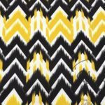Black Yellow Arrows Patterned Fabric