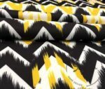 Black Yellow Arrows Patterned Fabric - Image 6