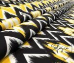 Black Yellow Arrows Patterned Fabric - Image 7