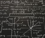 Blackboard Math Patterned Drapery and Sofa Fabric