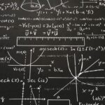 Blackboard Math Patterned Drapery and Sofa Fabric