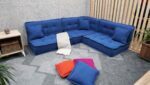 Blue Big Floor Cushion Corner for Indoor and Outdoor - Image 2