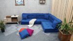 Blue Big Floor Cushion Corner for Indoor and Outdoor - Image 3